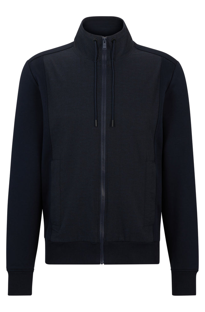 BOSS Regular Fit Sweatshirts in Cotton Mix - P-SHEPHERD 60 10259944 01-50512706- Concorde Fashion#color_navy-404