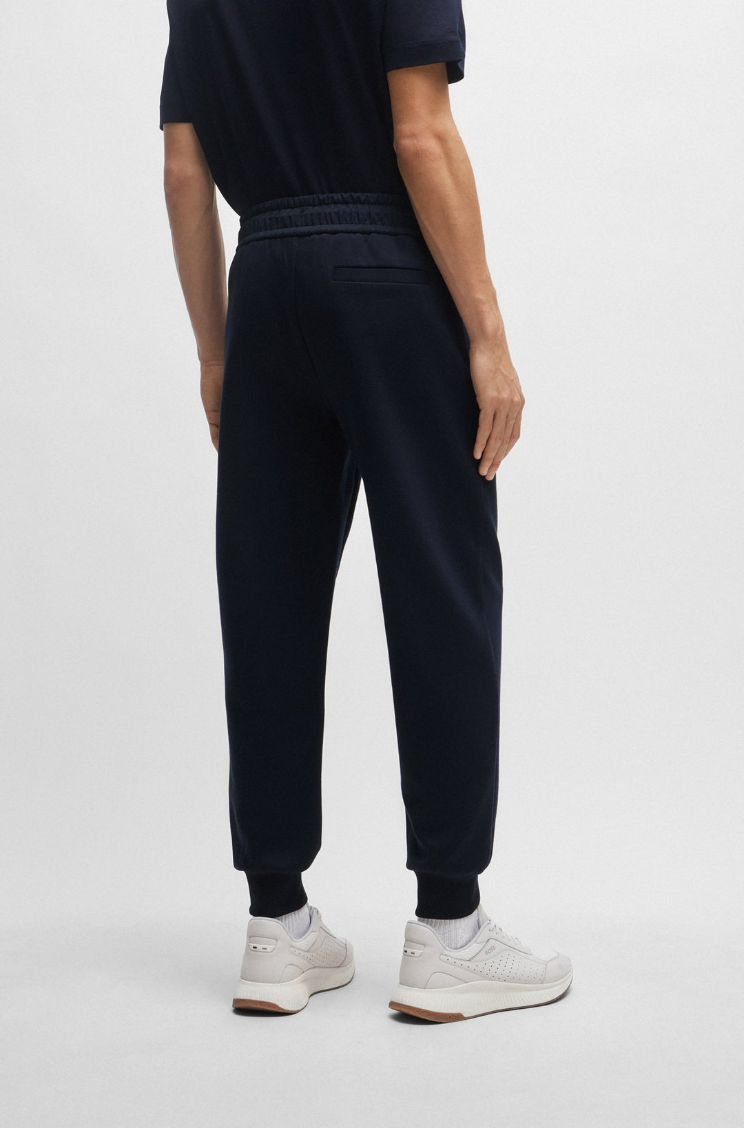 BOSS Regular Fit Jogging Pants in Cotton Mix - P-LARSEN 60 10259944 01-50512711- Concorde Fashion#color_navy-404