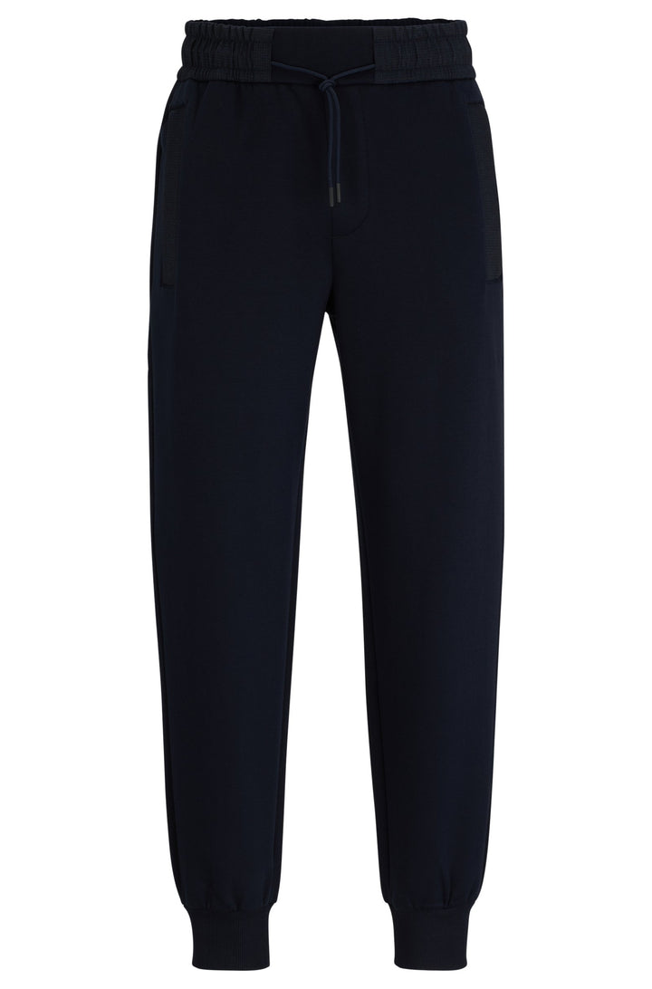 BOSS Regular Fit Jogging Pants in Cotton Mix - P-LARSEN 60 10259944 01-50512711- Concorde Fashion#color_navy-404