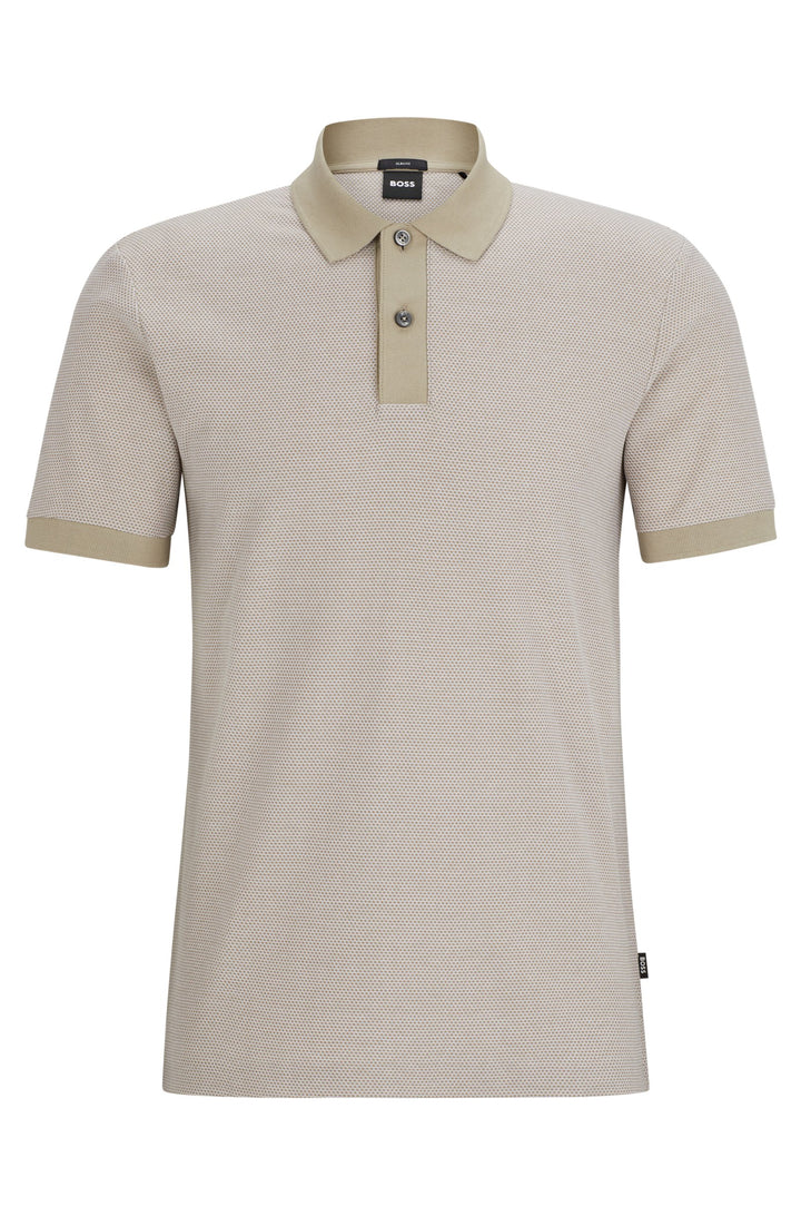 BOSS Slim Fit Polos in Cotton - PHILLIPSON 37 10259971 01-50513580- Concorde Fashion#color_beige-255