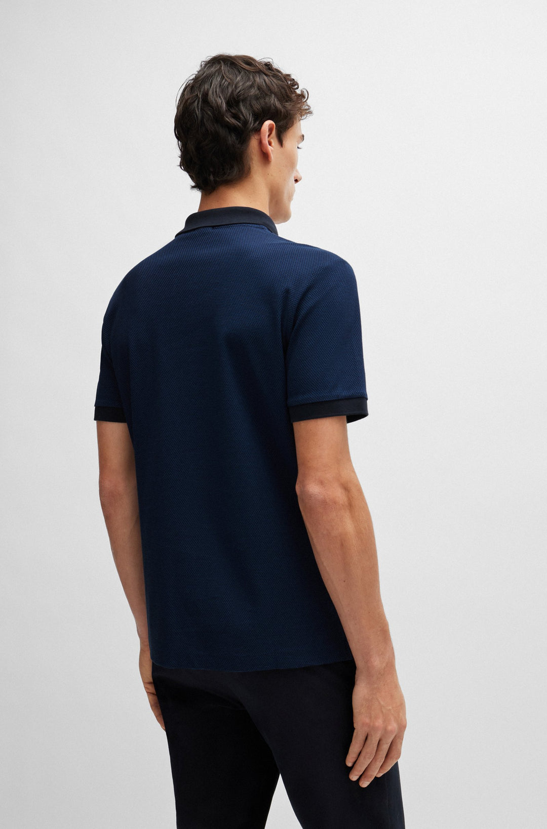 BOSS Slim Fit Polos in Cotton - PHILLIPSON 37 10259971 01-50513580- Concorde Fashion#color_navy-404