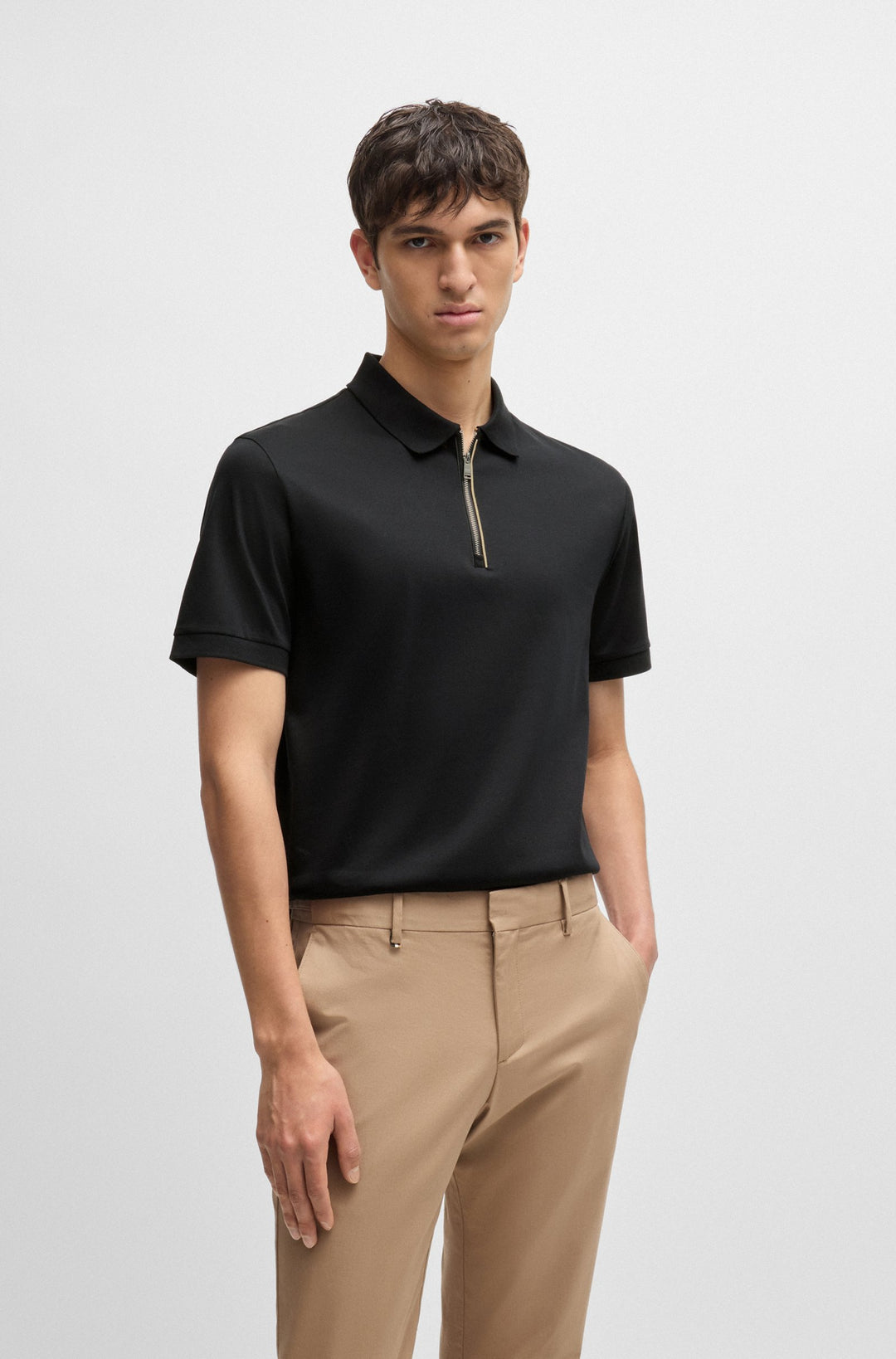 BOSS Polos Slim Fit in Cotton - C-POLSTON 36 10260025 01-50521118- Concorde Fashion#color_black-001