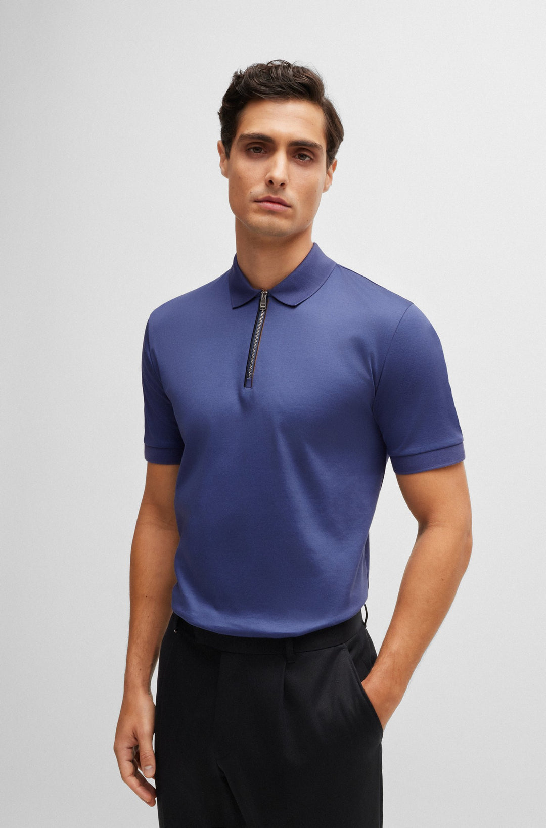 BOSS Polos Slim Fit in Cotton - C-POLSTON 36 10260025 01-50521118- Concorde Fashion#color_navy-412