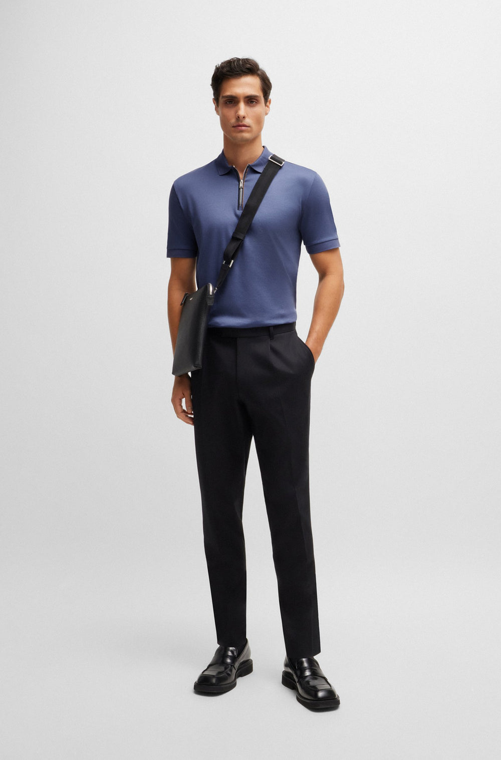 BOSS Polos Slim Fit in Cotton - C-POLSTON 36 10260025 01-50521118- Concorde Fashion#color_navy-412