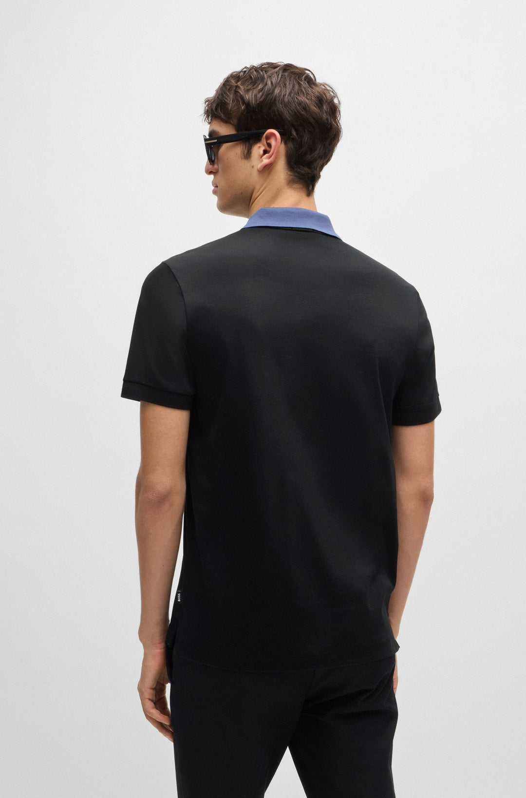BOSS Polos Slim Fit in Cotton - H-PHILLIPSON 117 10260025 01-50521127- Concorde Fashion#color_black-001