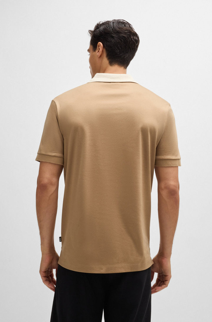 BOSS Polos Slim Fit in Cotton - H-PHILLIPSON 117 10260025 01-50521127- Concorde Fashion#color_beige-282