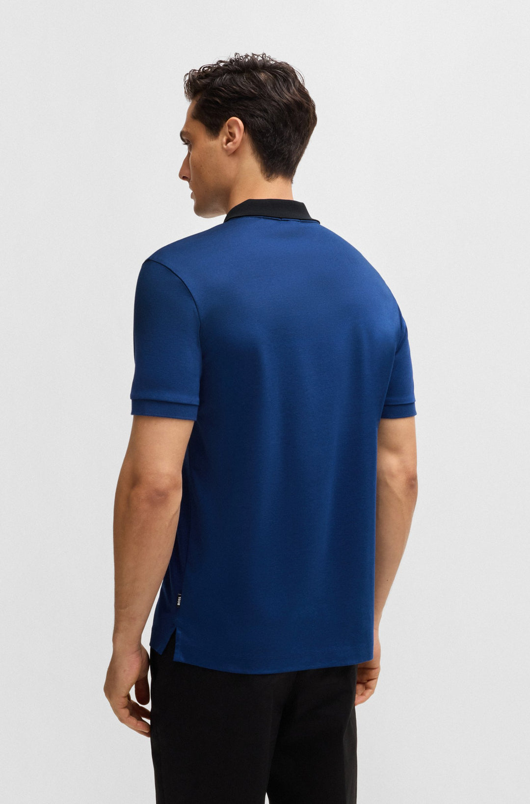 BOSS Polos Slim Fit in Cotton - H-PHILLIPSON 117 10260025 01-50521127- Concorde Fashion#color_blue-485