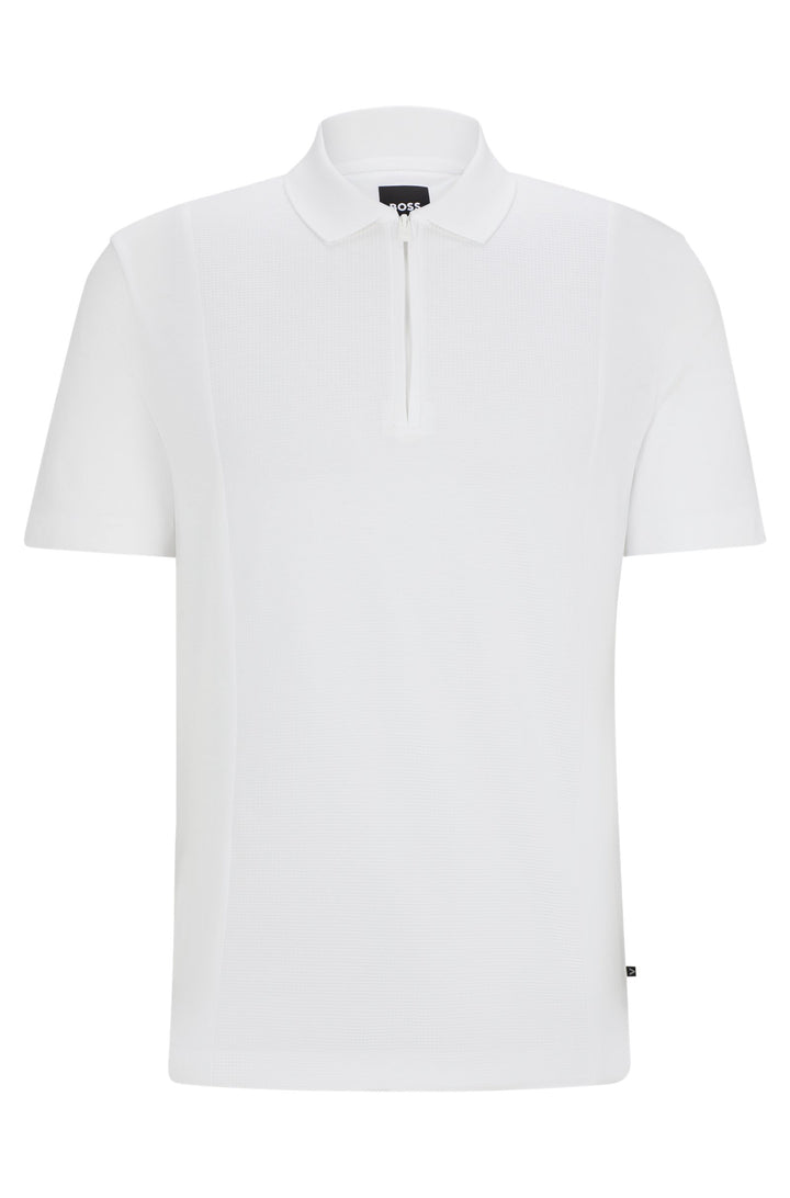 BOSS Regular Fit Polos in Cotton Mix - P-PARAS 365 10260031 01-50512686- Concorde Fashion#color_white-100