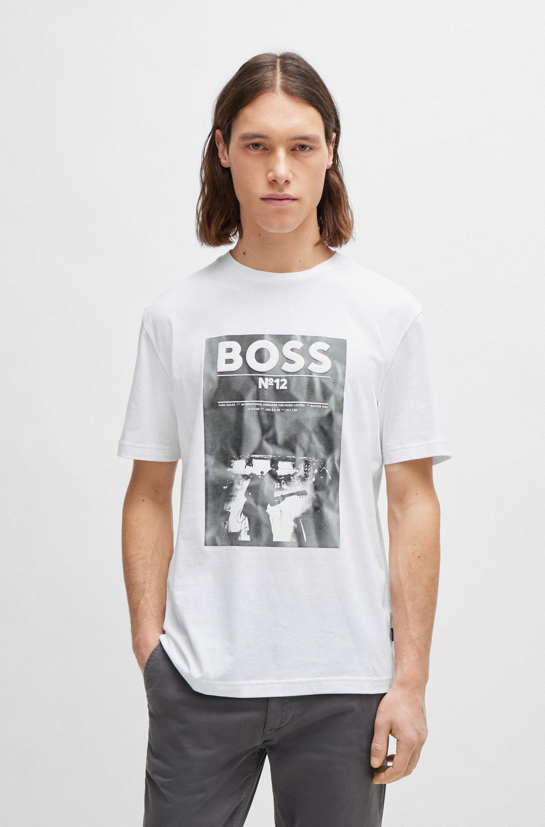 BOSS Regular Fit T-Shirts in Cotton - TE_BOSSTICKET 10260073 01-50515829- Concorde Fashion#color_white-101