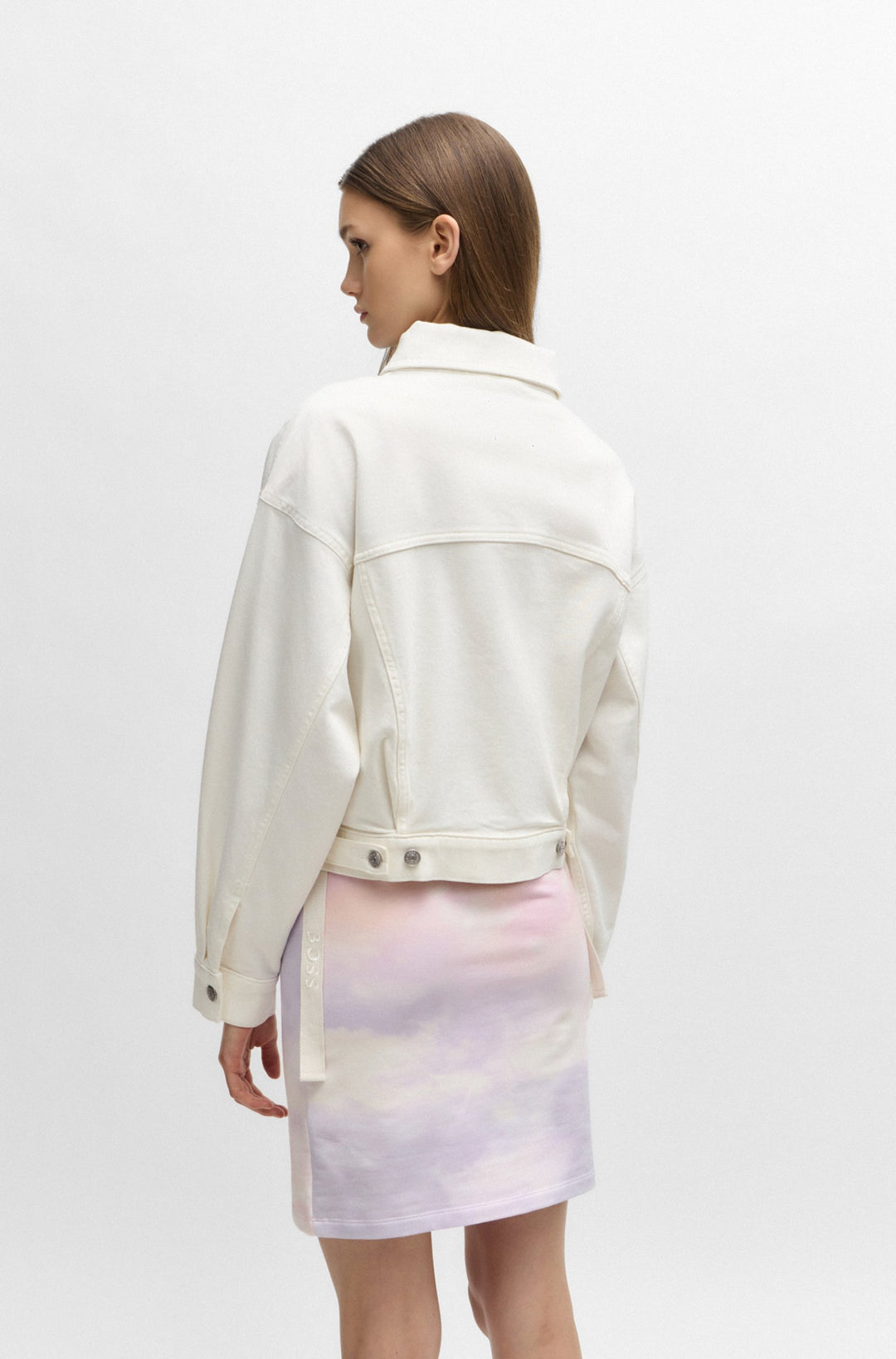 BOSS Regular Fit Casual Jackets in Cotton Mix - C_TRUCKER JACKET 10260096 01-50515888- Concorde Fashion#color_white-118