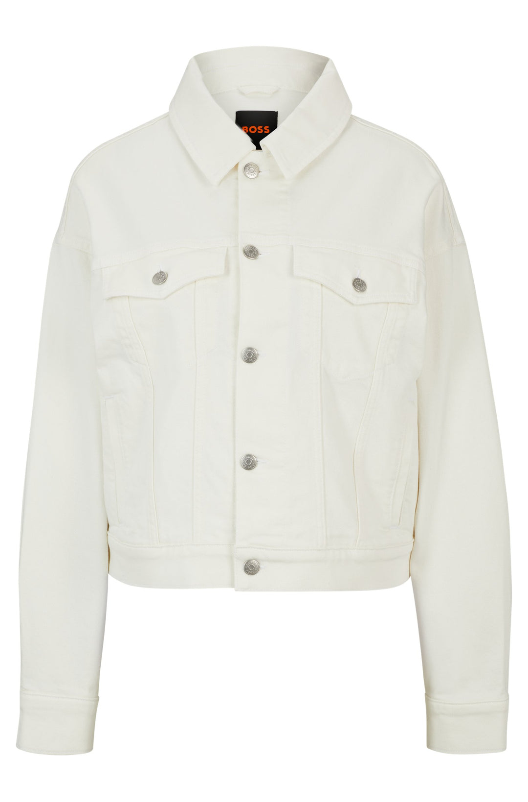 BOSS Regular Fit Casual Jackets in Cotton Mix - C_TRUCKER JACKET 10260096 01-50515888- Concorde Fashion#color_white-118