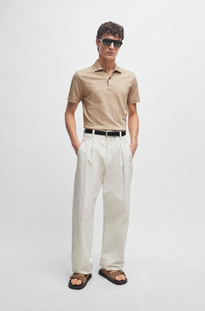 BOSS Regular Fit Polos in Cotton Mix - PRESS 56 10260110 01-50511600- Concorde Fashion#color_beige-260
