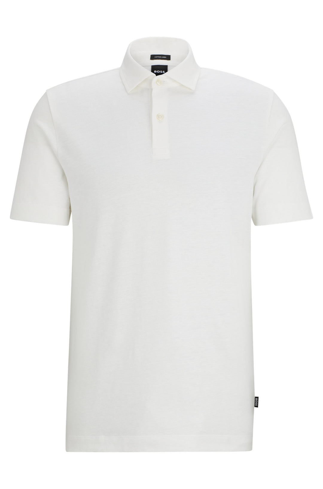 BOSS Regular Fit Polos in Cotton Mix - PRESS 56 10260110 01-50511600- Concorde Fashion#color_white-100