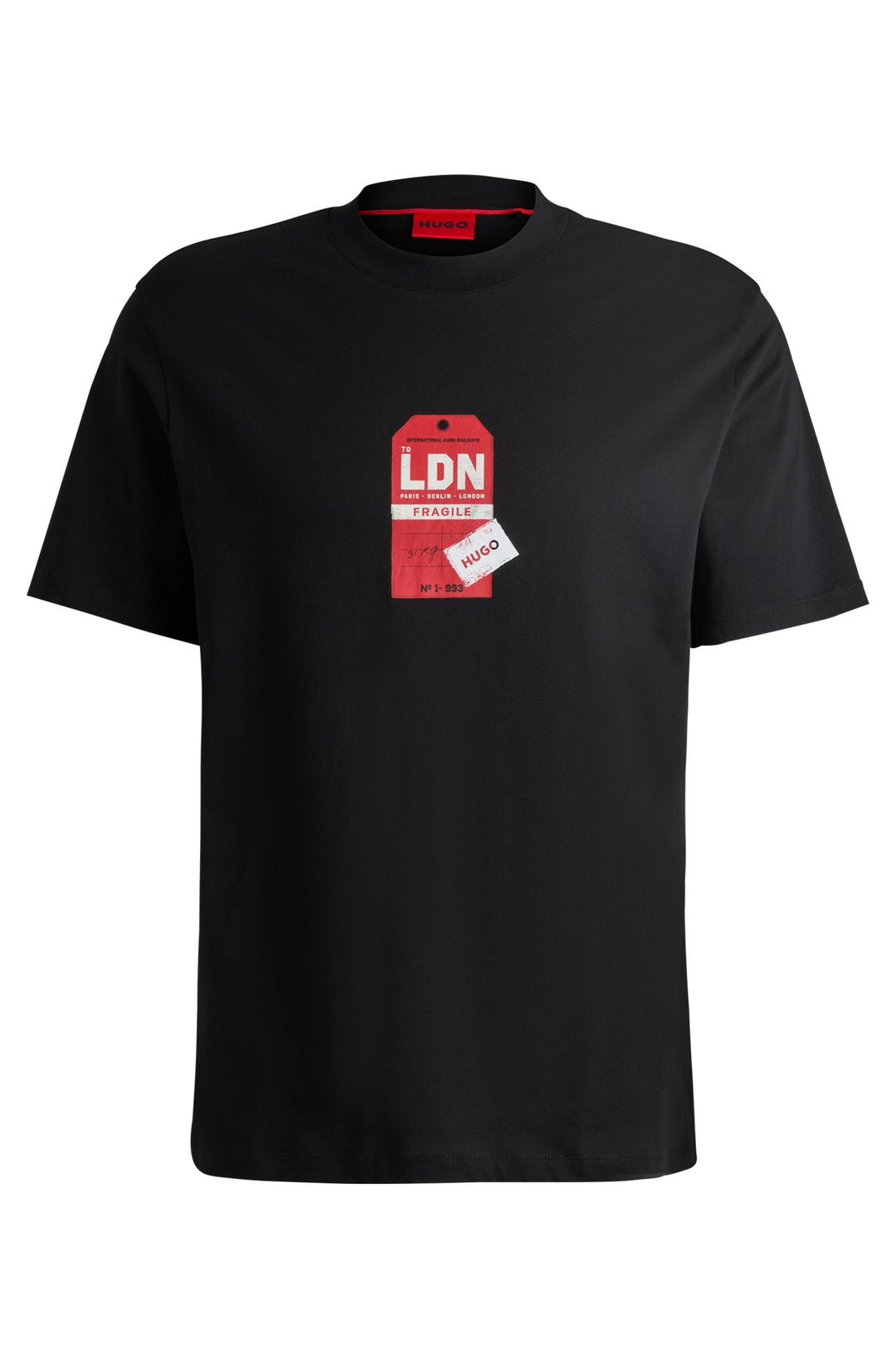 HUGO T-Shirts Relaxed Fit in Cotton - DITROSO 10260122 01-50516738- Concorde Fashion#color_black-001