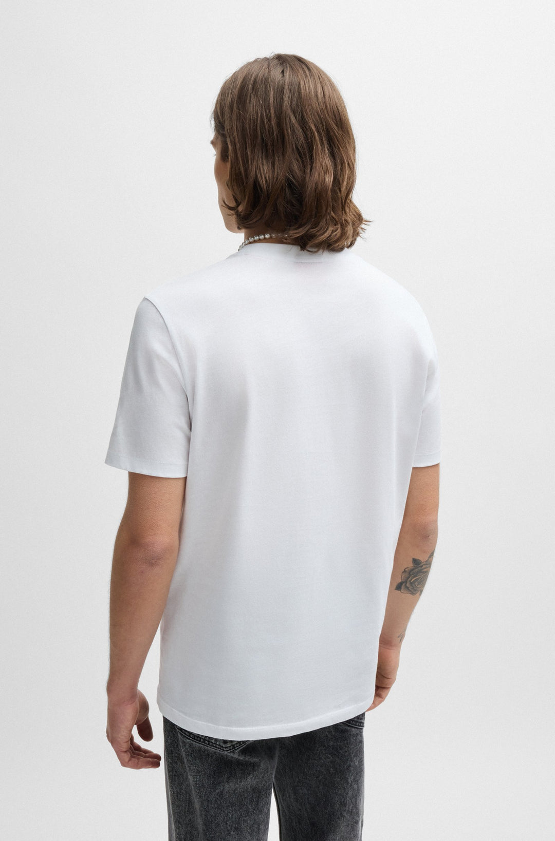 HUGO T-Shirts Regular Fit in Cotton - DIKOBRA 10260122 01-50519013- Concorde Fashion#color_white-100