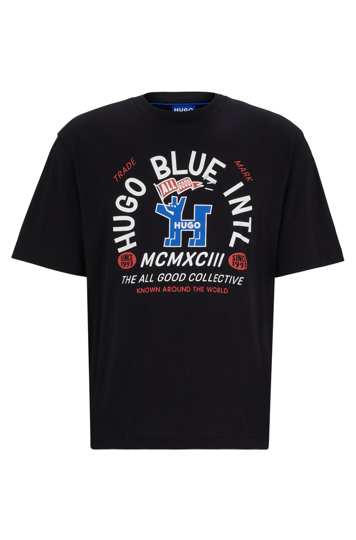 HUGO T-Shirts Regular Fit in Cotton - NALUMBER 10260122 01-50519328- Concorde Fashion#color_black-001