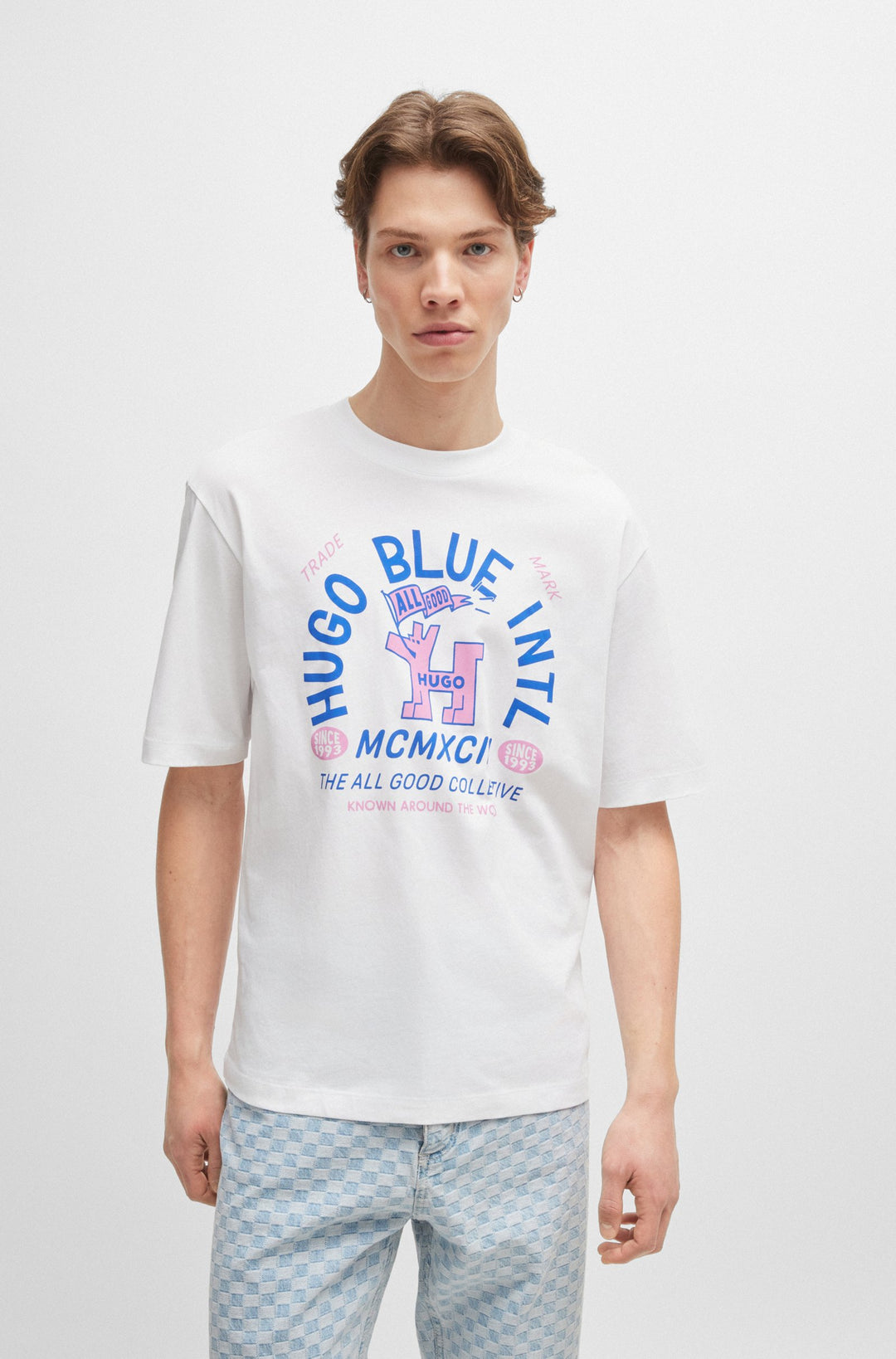 HUGO T-Shirts Regular Fit in Cotton - NALUMBER 10260122 01-50519328- Concorde Fashion#color_white-100