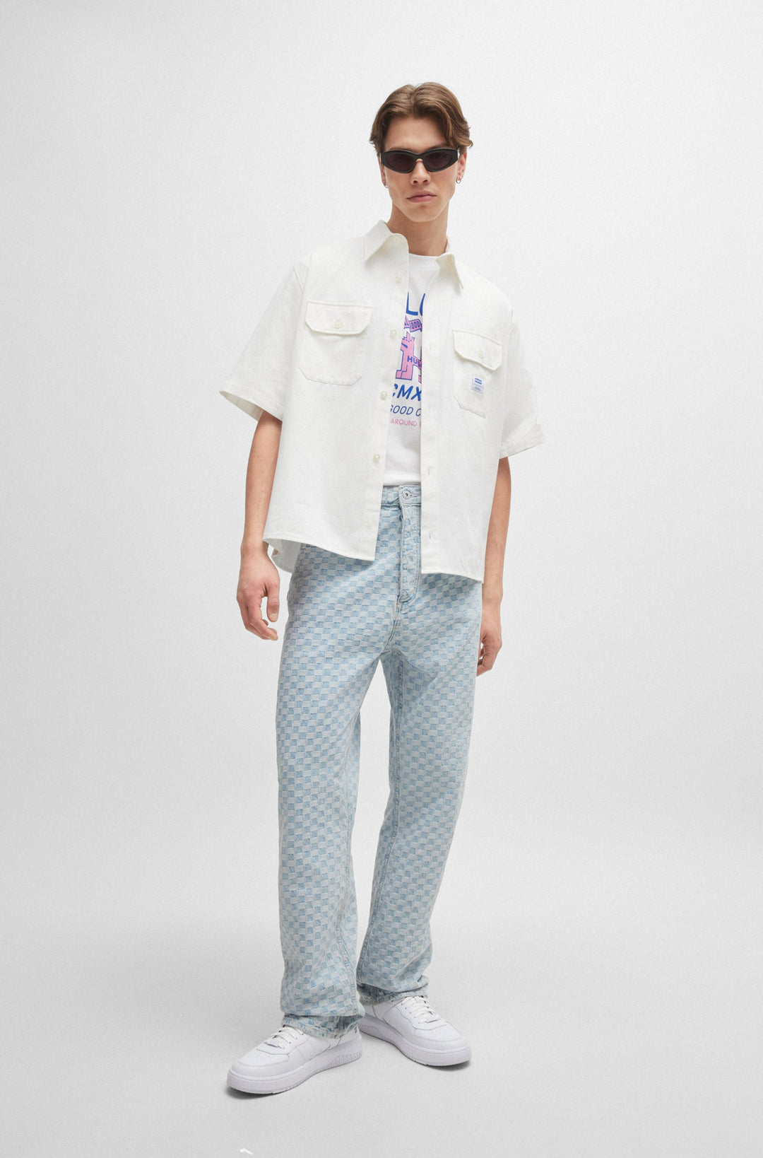 HUGO T-Shirts Regular Fit in Cotton - NALUMBER 10260122 01-50519328- Concorde Fashion#color_white-100