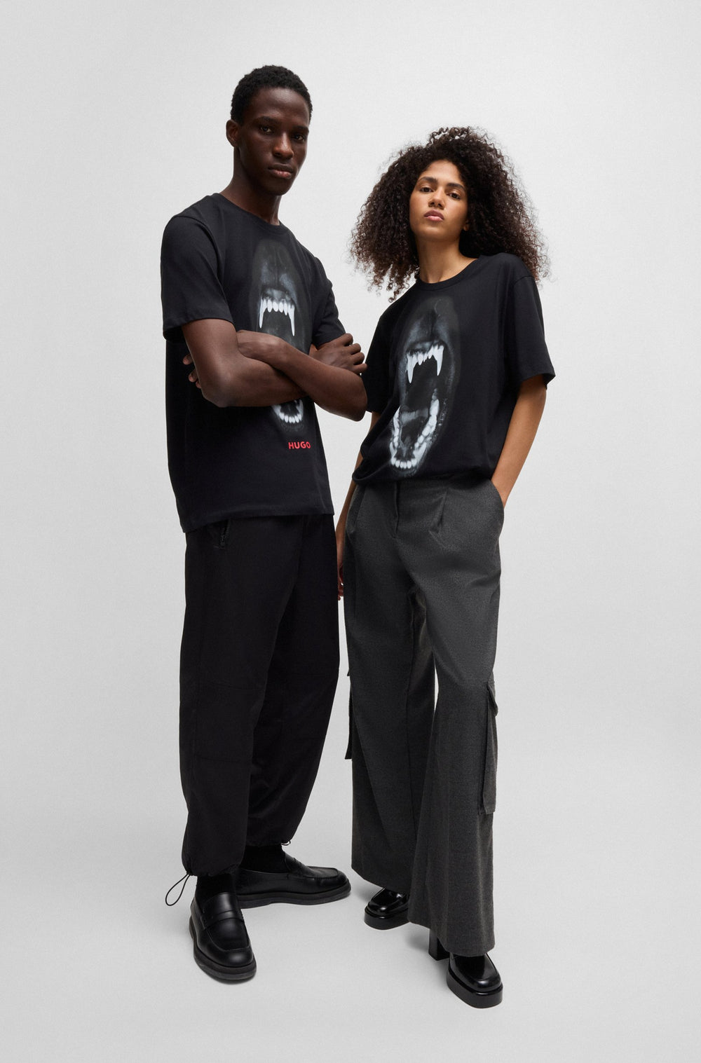 HUGO T-Shirts Regular Fit in Cotton - DAYAKING 10260122 01-50523979- Concorde Fashion#color_black-001
