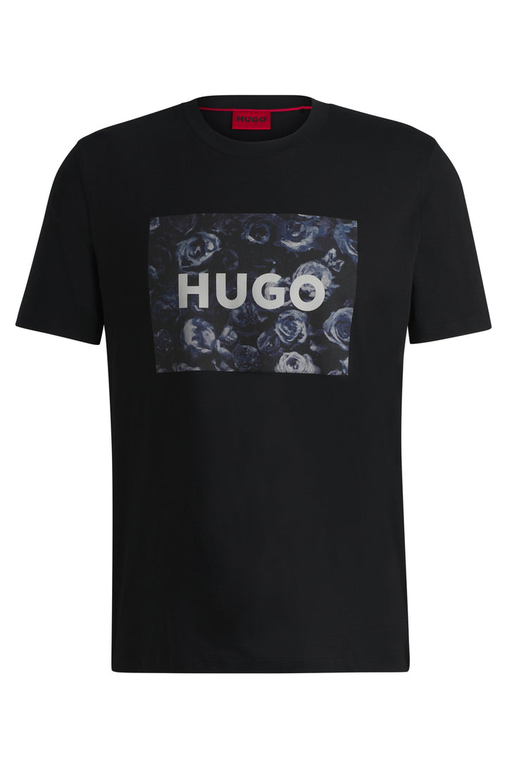 HUGO T-Shirts Regular Fit in Cotton - DULIVE_U244 10260122 01-50523999- Concorde Fashion#color_black-001