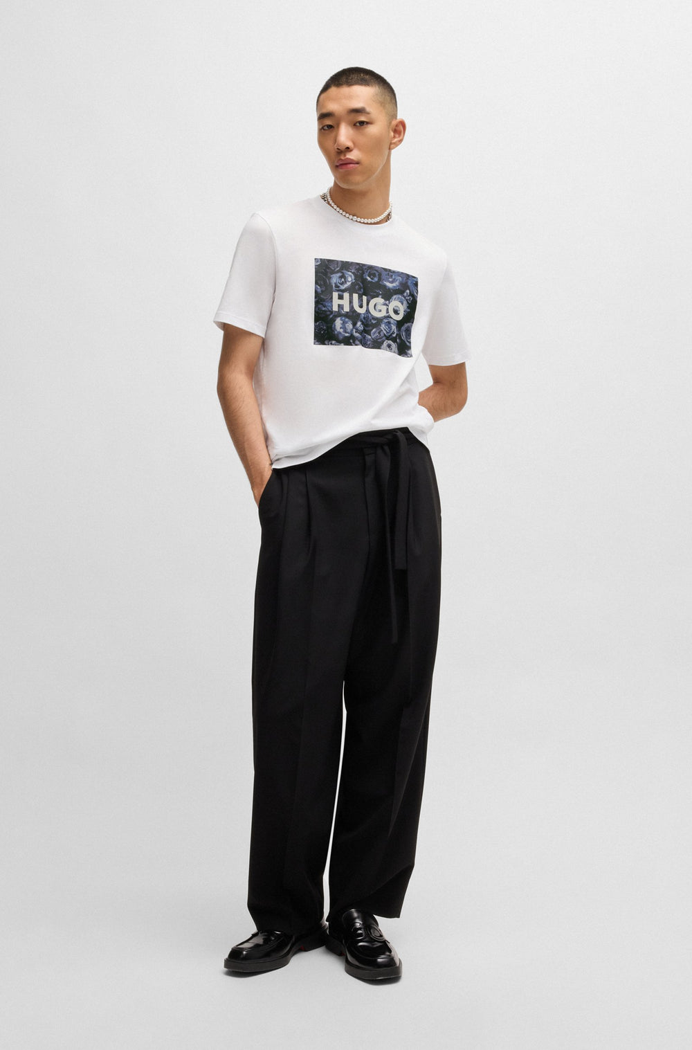 HUGO T-Shirts Regular Fit in Cotton - DULIVE_U244 10260122 01-50523999- Concorde Fashion#color_white-100