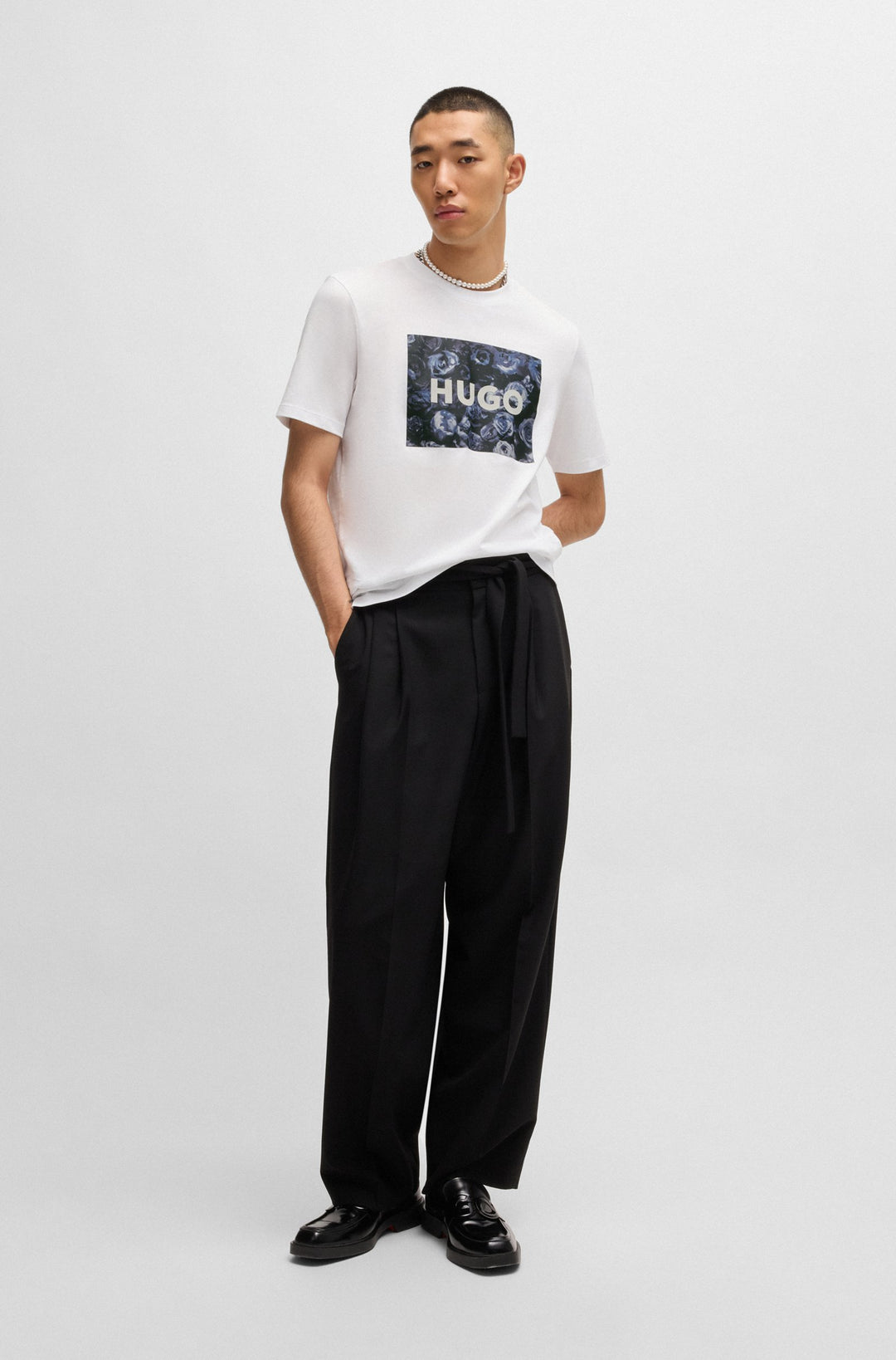 HUGO T-Shirts Regular Fit in Cotton - DULIVE_U244 10260122 01-50523999- Concorde Fashion#color_white-100