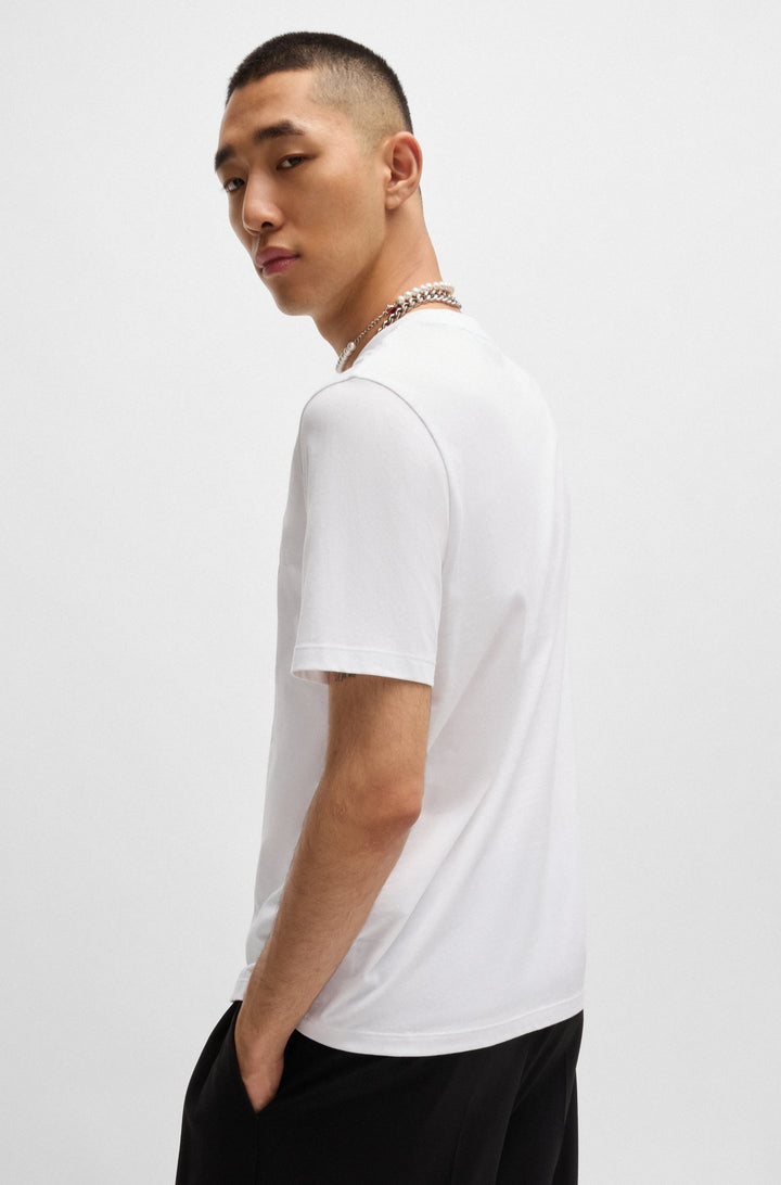 HUGO T-Shirts Regular Fit in Cotton - DULIVE_U244 10260122 01-50523999- Concorde Fashion#color_white-100
