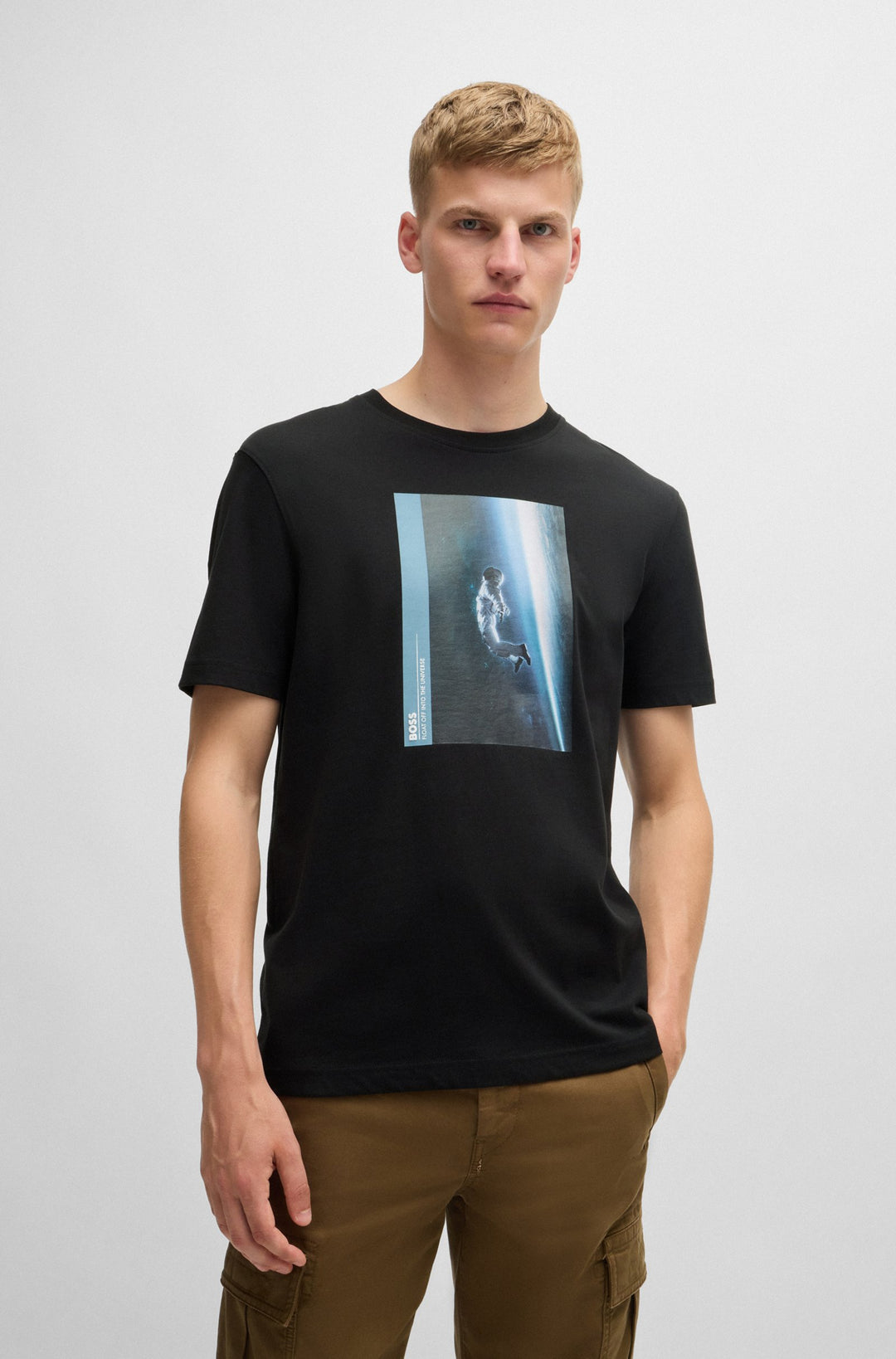 BOSS T-Shirts Regular Fit in Cotton - TE_MINERAL 10260136 01-50528212- Concorde Fashion#color_black-002