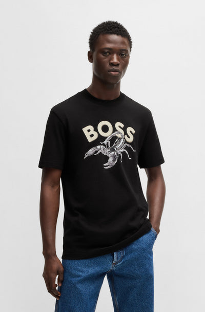 BOSS T-Shirts Regular Fit in Cotton - TE_BOSSFISH 10260136 01-50539196- Concorde Fashion#color_black-001