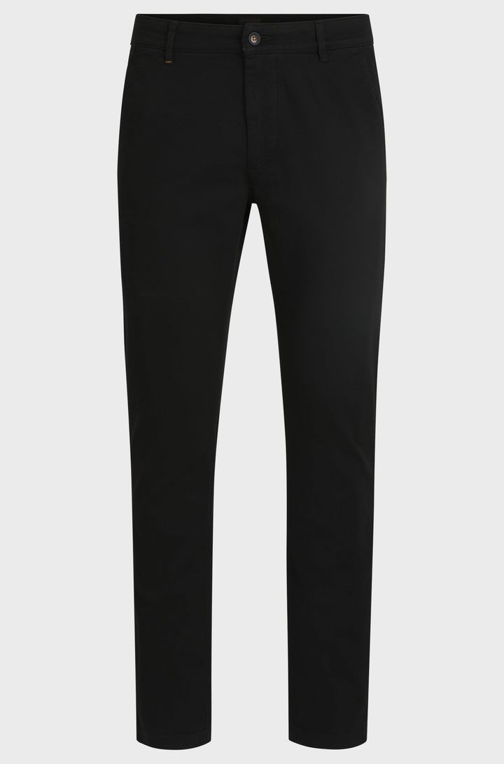 BOSS Trousers Slim Fit in Cotton Mix - CHINO_SLIM 10260139 01-50518468- Concorde Fashion#color_black-001