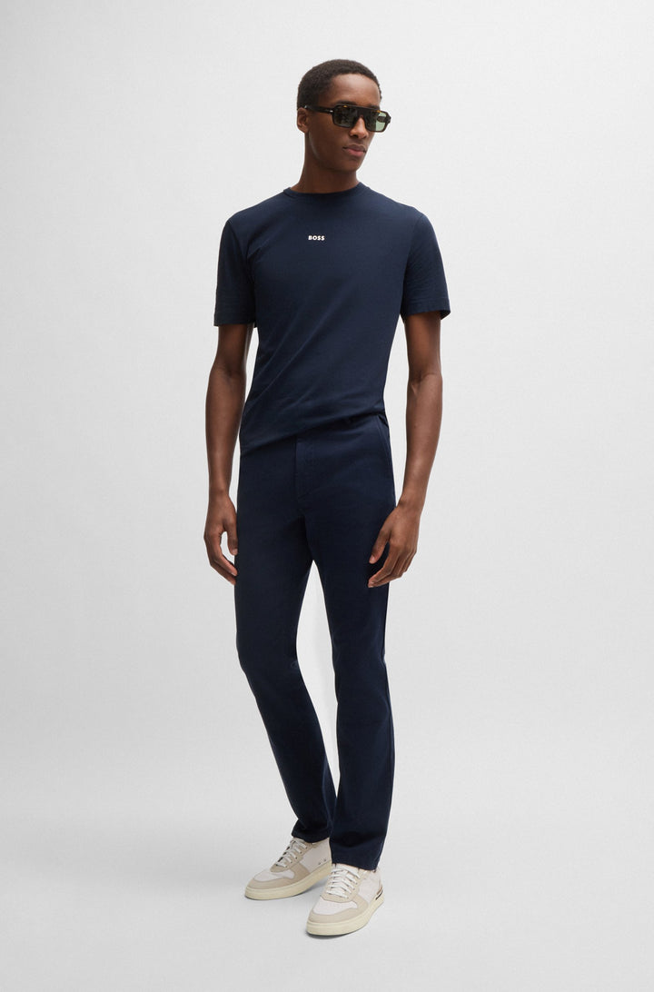 BOSS Trousers Slim Fit in Cotton Mix - CHINO_SLIM 10260139 01-50518468- Concorde Fashion#color_navy-404