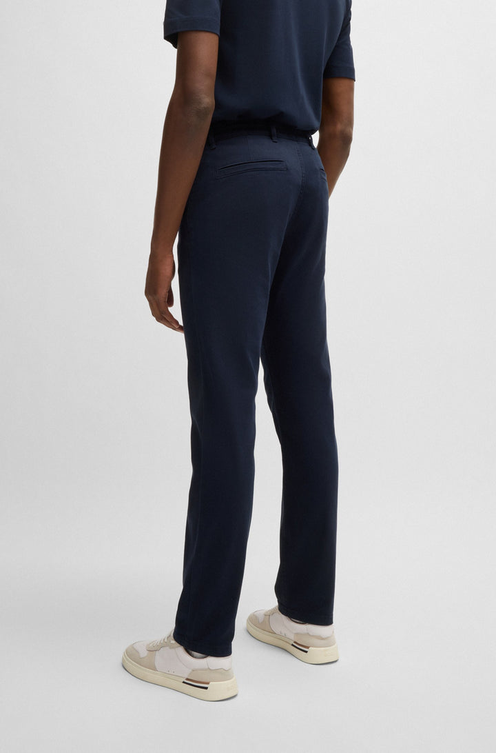 BOSS Trousers Slim Fit in Cotton Mix - CHINO_SLIM 10260139 01-50518468- Concorde Fashion#color_navy-404