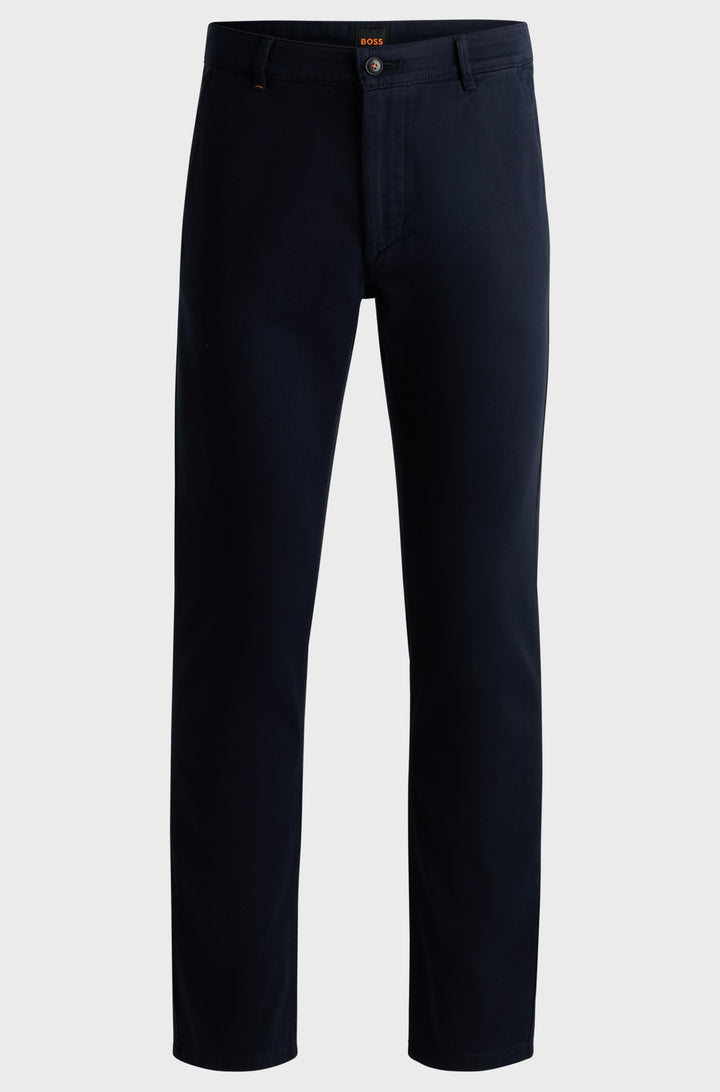 BOSS Trousers Slim Fit in Cotton Mix - CHINO_SLIM 10260139 01-50518468- Concorde Fashion#color_navy-404