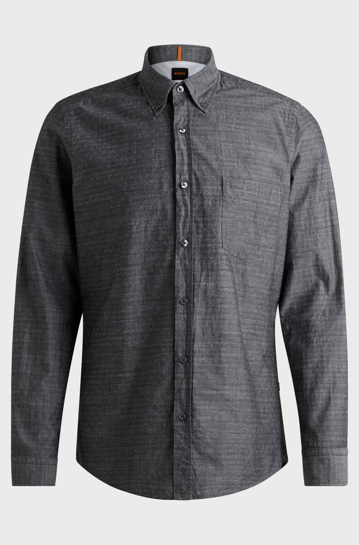 BOSS Casual Shirts Regular Fit in Cotton - RICKERT_M 10260277 01-50520061- Concorde Fashion#color_black-001