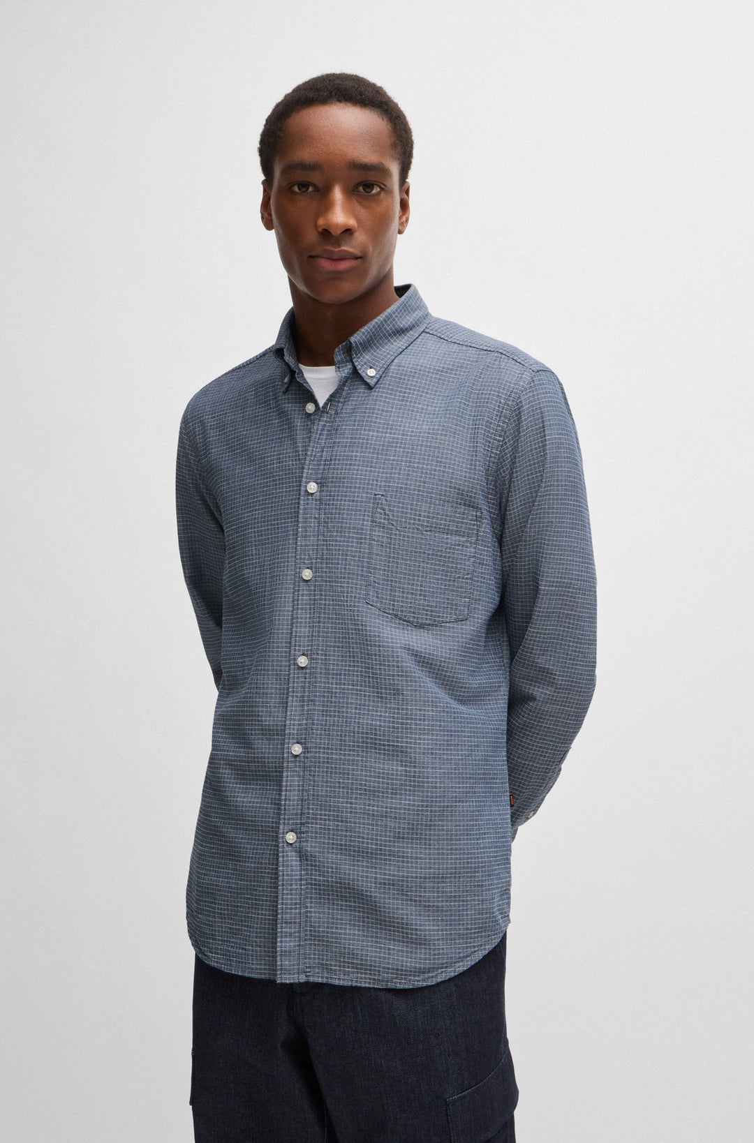 BOSS Casual Shirts Regular Fit in Cotton - RICKERT_M 10260277 01-50520061- Concorde Fashion#color_blue-464