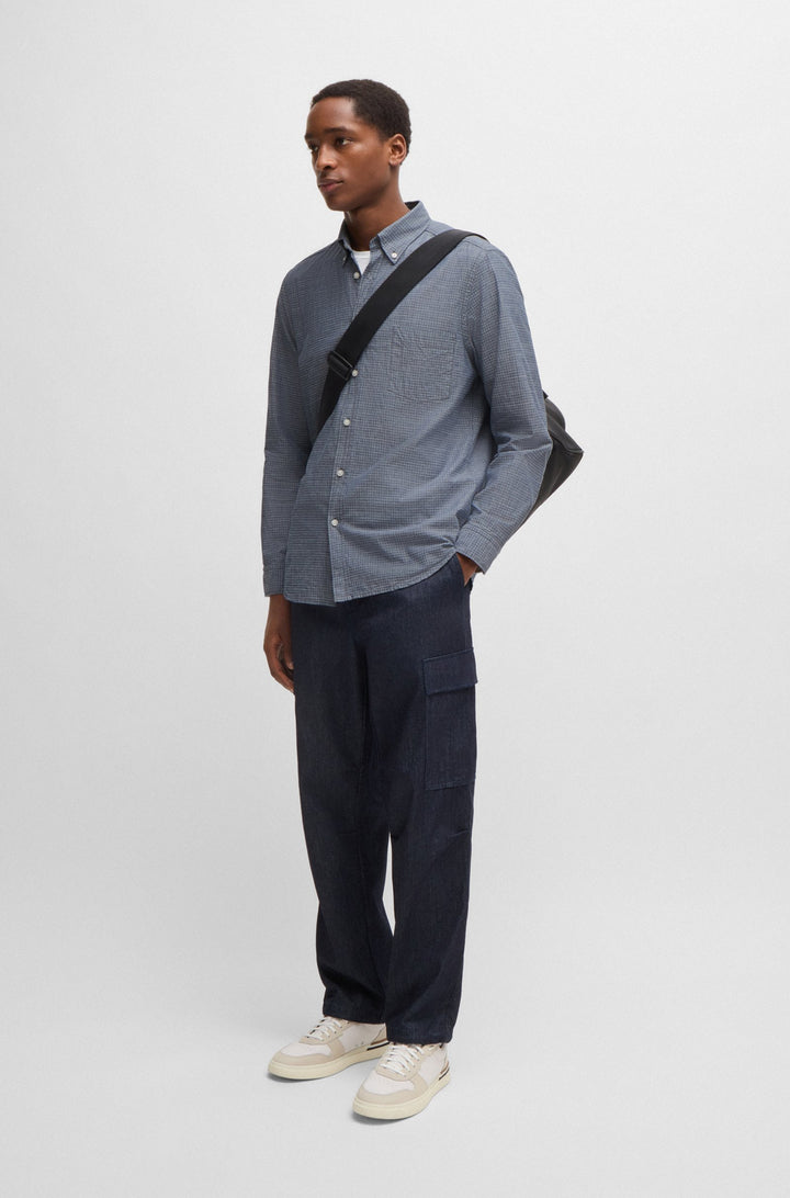 BOSS Casual Shirts Regular Fit in Cotton - RICKERT_M 10260277 01-50520061- Concorde Fashion#color_blue-464