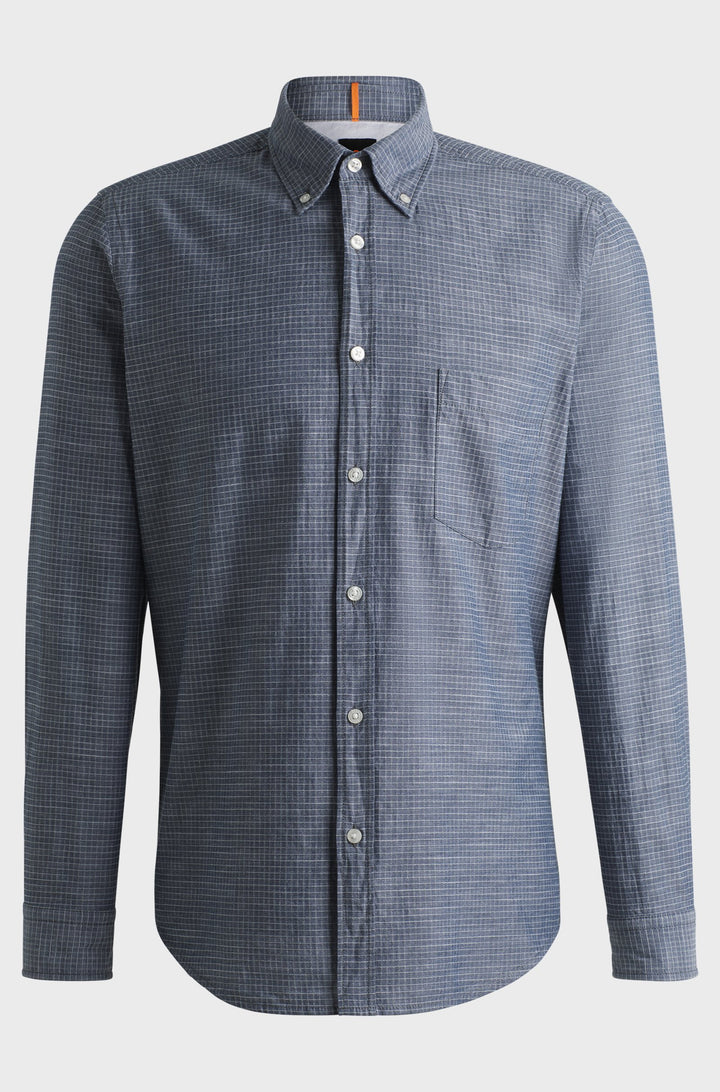 BOSS Casual Shirts Regular Fit in Cotton - RICKERT_M 10260277 01-50520061- Concorde Fashion#color_blue-464