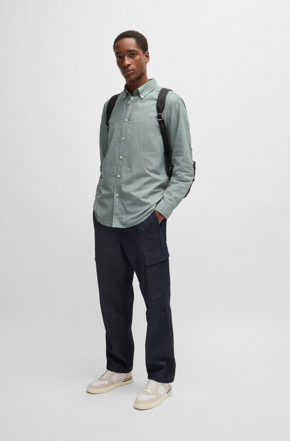BOSS Casual Shirts Regular Fit in Cotton - RICKERT_M 10260277 01-50520061- Concorde Fashion#color_green-341