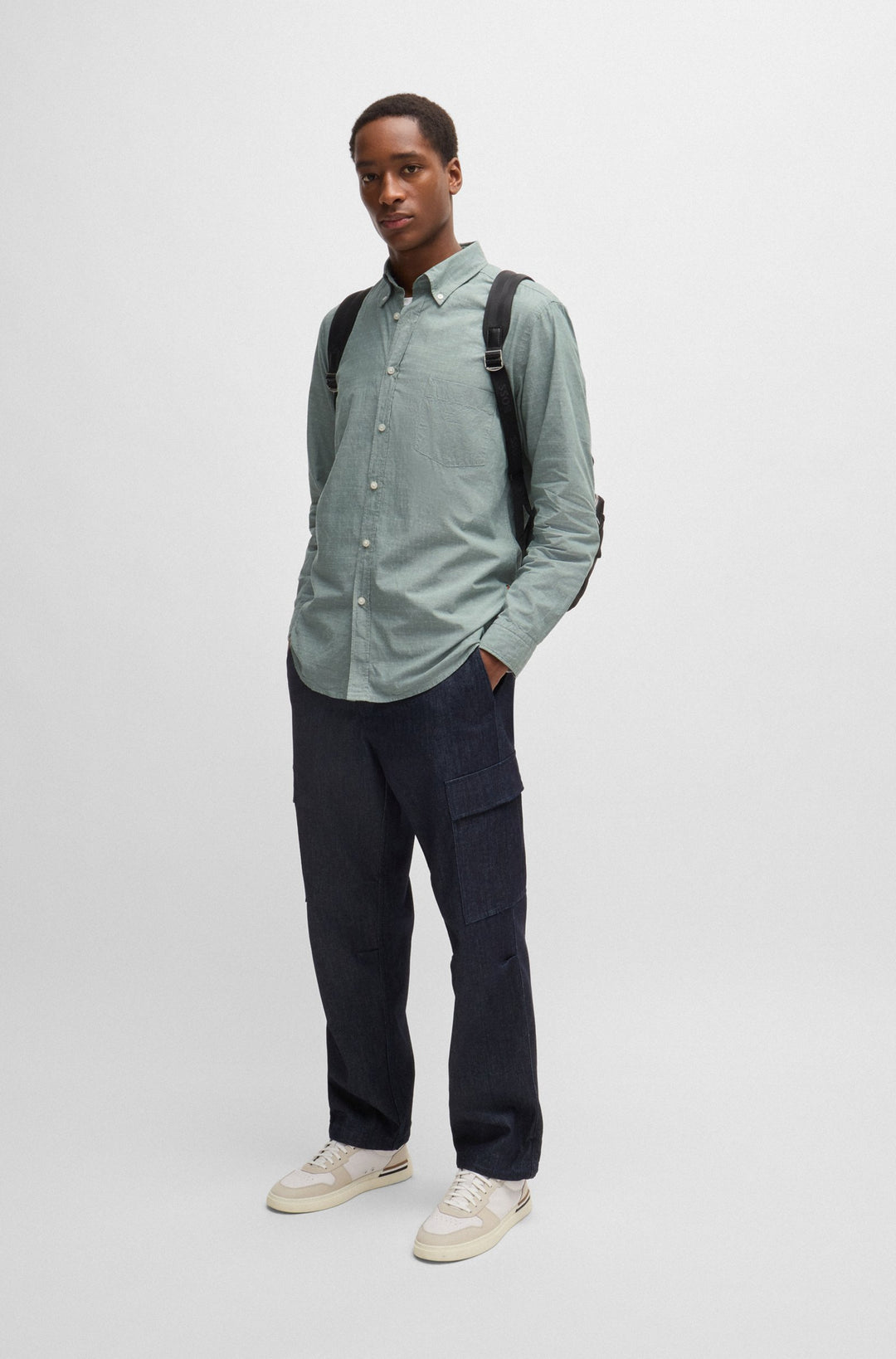 BOSS Casual Shirts Regular Fit in Cotton - RICKERT_M 10260277 01-50520061- Concorde Fashion#color_green-341