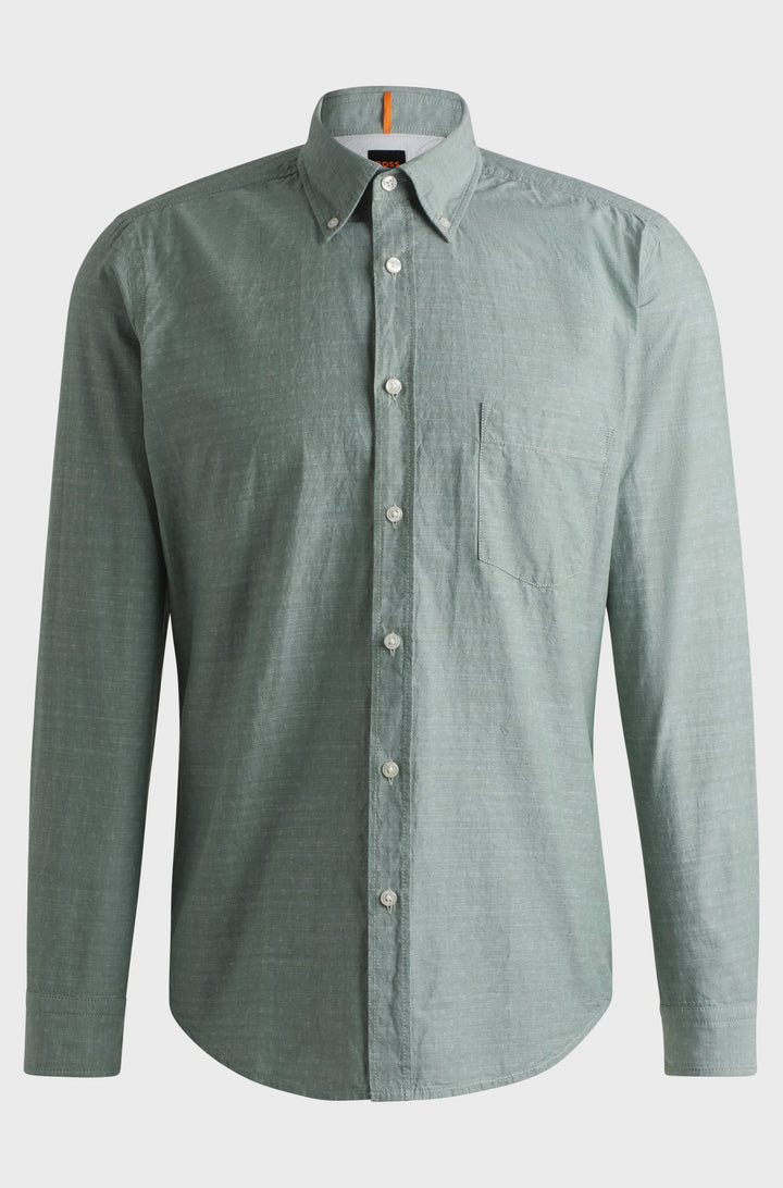 BOSS Casual Shirts Regular Fit in Cotton - RICKERT_M 10260277 01-50520061- Concorde Fashion#color_green-341