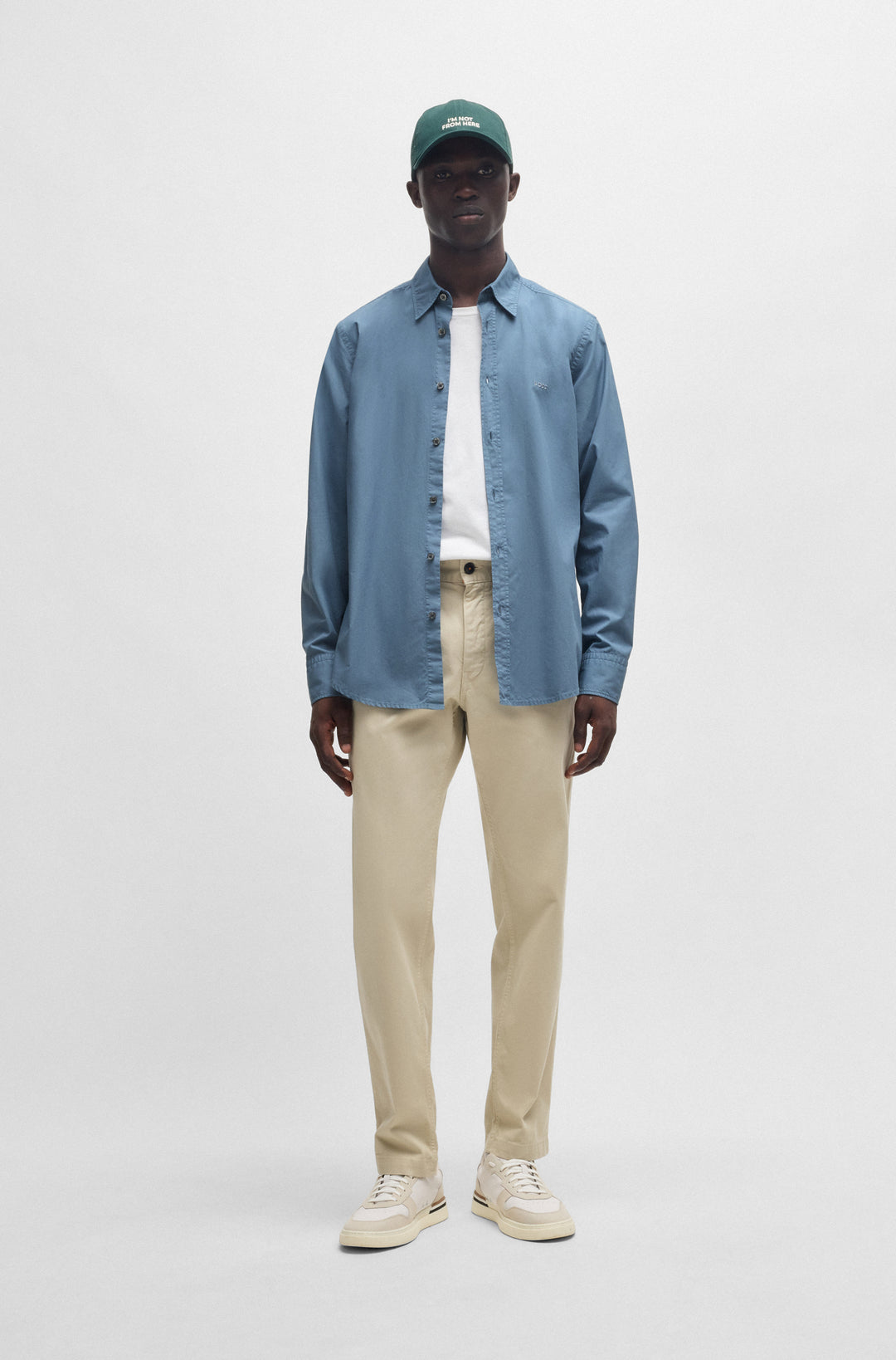 BOSS Casual Shirts Regular Fit in Cotton - RELEGANT_6_M 10260284 01-50518304- Concorde Fashion#color_blue-459