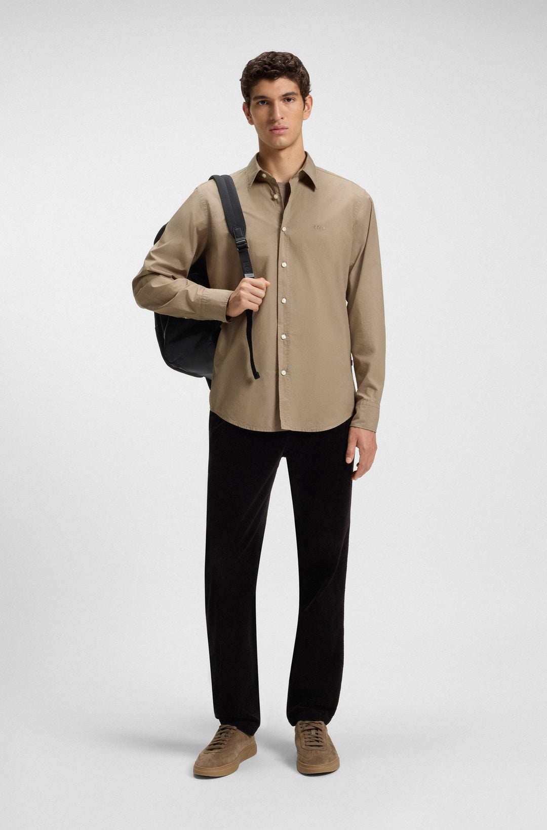 BOSS Casual Shirts Regular Fit in Cotton - RELEGANT_6_M 10260284 01-50518304- Concorde Fashion#color_green-346