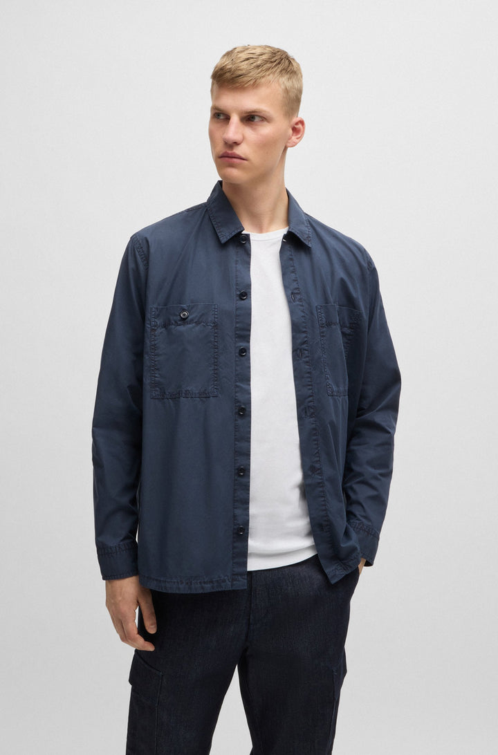 BOSS Casual Shirts Oversize Fit in Cotton - LOCKY_2_M 10260284 01-50519473- Concorde Fashion#color_navy-404