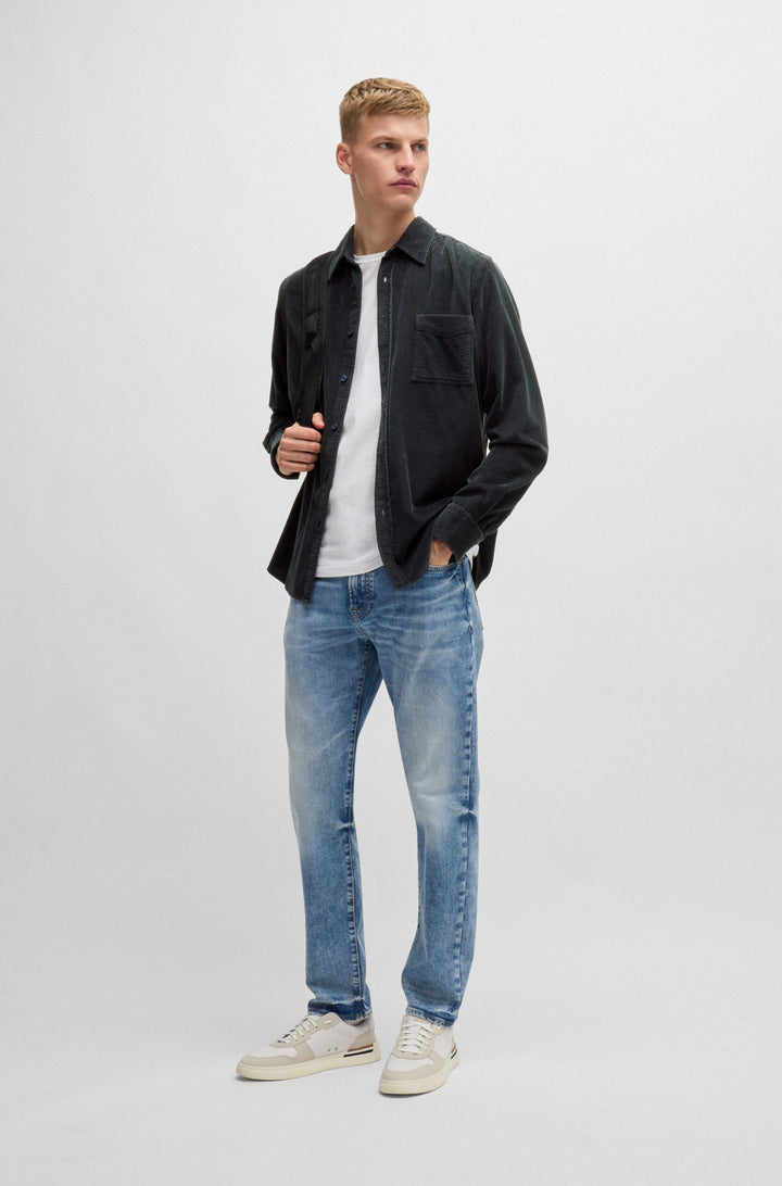 BOSS Casual Shirts Regular Fit in Cotton - RELEGANT_6_M 10260285 01-50524747- Concorde Fashion#color_navy-404