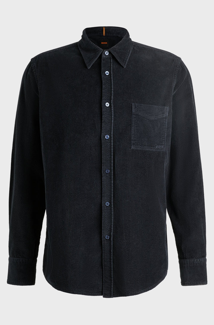 BOSS Casual Shirts Regular Fit in Cotton - RELEGANT_6_M 10260285 01-50524747- Concorde Fashion#color_navy-404