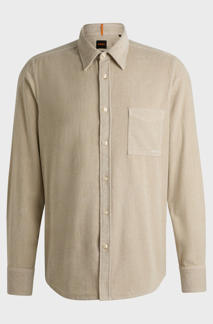 BOSS Casual Shirts Regular Fit in Cotton - RELEGANT_6_M 10260285 01-50524747- Concorde Fashion#color_beige-271