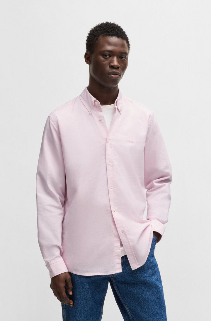 BOSS Casual Shirts Regular Fit in Cotton - RICKERT_M 10260292 01-50519707- Concorde Fashion#color_pink-682