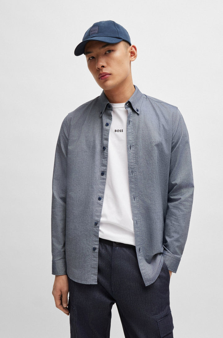 BOSS Casual Shirts Regular Fit in Cotton - RICKERT_M 10260292 01-50519707- Concorde Fashion#color_navy-418