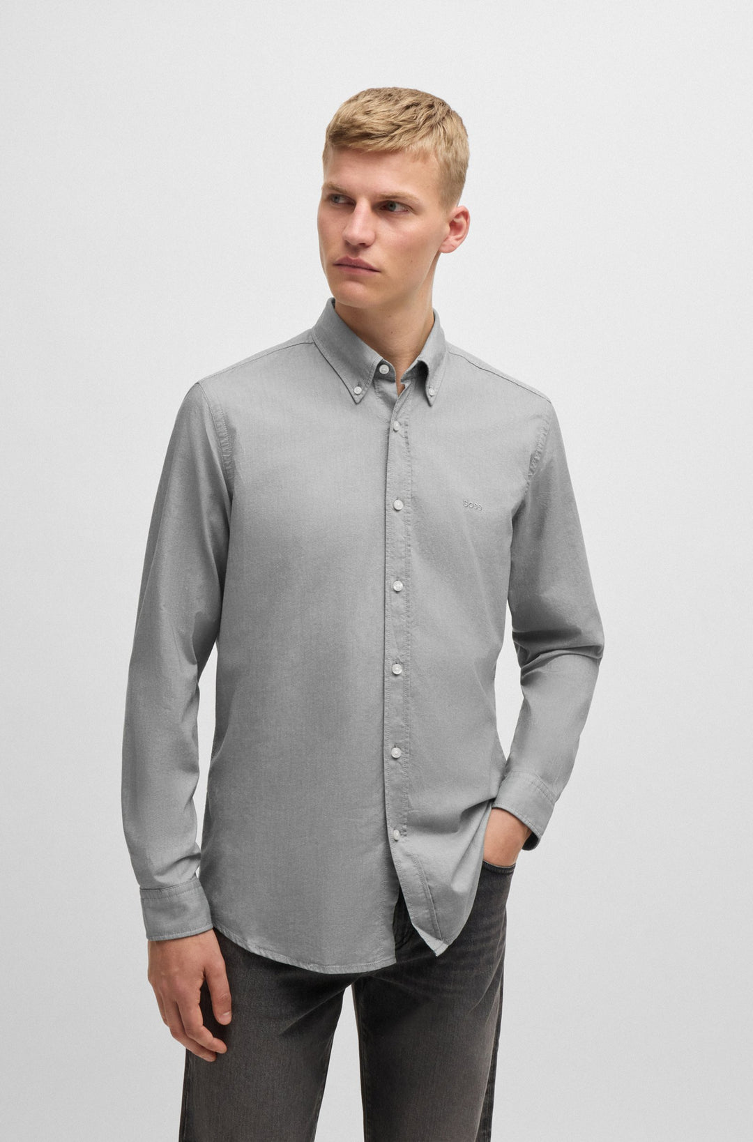 BOSS Casual Shirts Regular Fit in Cotton - RICKERT_M 10260292 01-50519707- Concorde Fashion#color_green-341