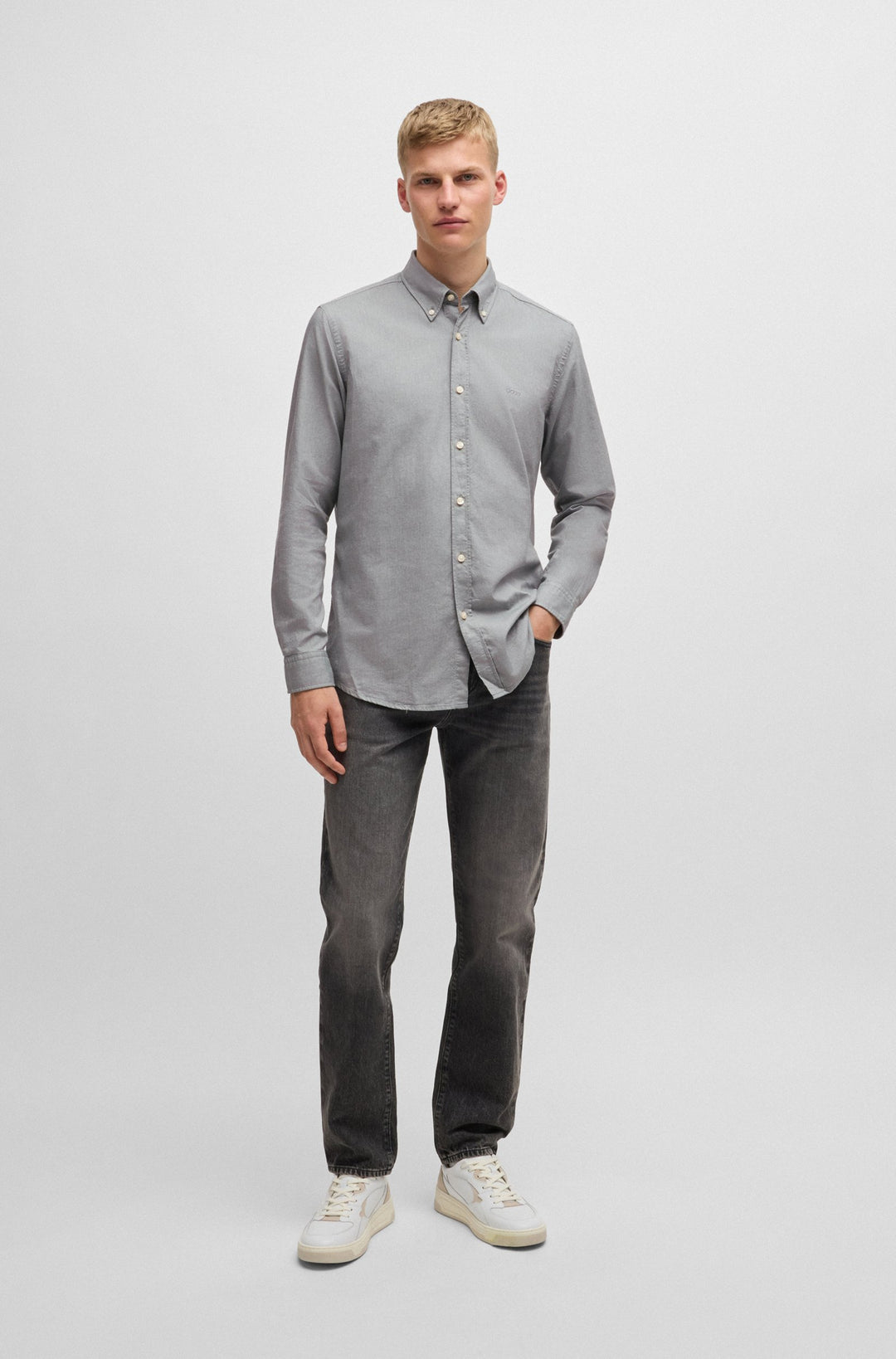 BOSS Casual Shirts Regular Fit in Cotton - RICKERT_M 10260292 01-50519707- Concorde Fashion#color_green-341